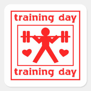 I Love Training Day Square Sticker