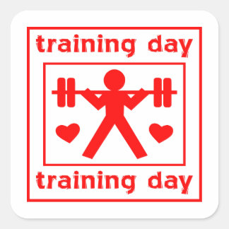 I Love Training Day Square Sticker