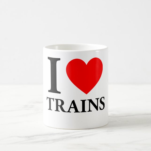 I Love Trains Coffee Mug (Center)