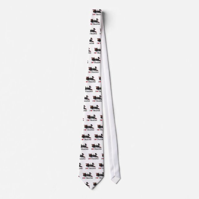 I Love Trains Tie (Front)