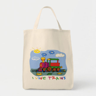 I Love Trains Tote Bag