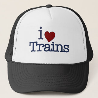 I Love Trains Trucker Hat