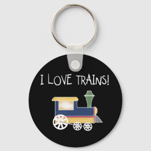 I Love Trains Tshirts and Gifts Key Ring