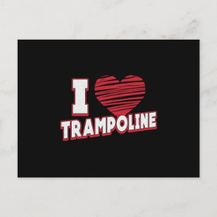 I Love Trampoline Jumper Jump Gymnast Trampolining Postcard
