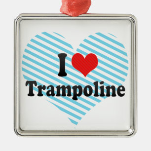 I Love Trampoline Metal Tree Decoration