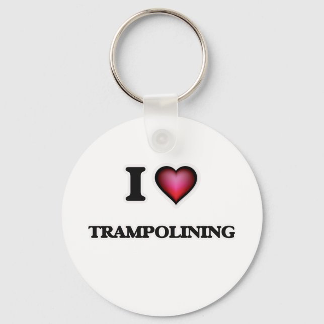 I Love Trampolining Key Ring (Front)