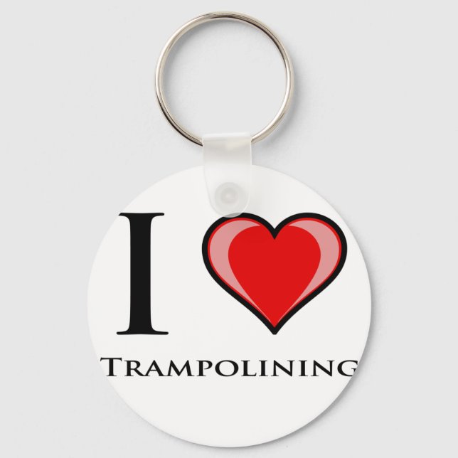 I Love Trampolining Key Ring (Front)