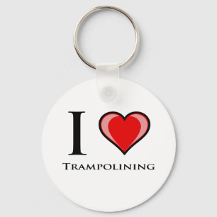 I Love Trampolining Key Ring