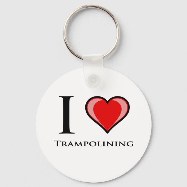 I Love Trampolining Key Ring (Front)
