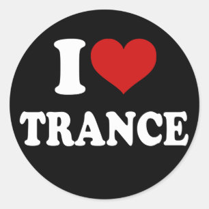 I Love Trance Classic Round Sticker