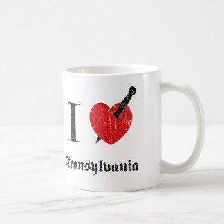 I love Transylvania (black eroded Font) Coffee Mug