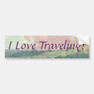 I Love Travelling! Bumper Sticker