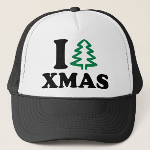 I love tree Xmas Trucker Hat