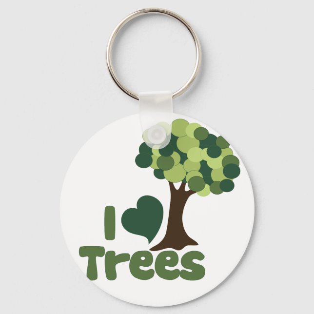 I love trees key ring (Front)