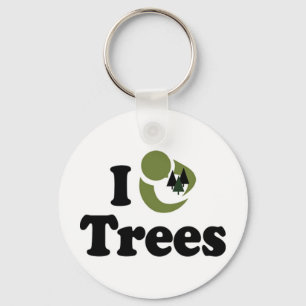 I Love Trees Keychain