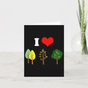 I Love Trees Nature Environmental Protection Plane Card