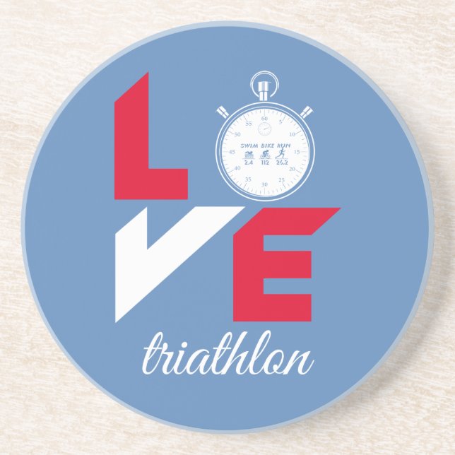 I love triathlon coaster (Front)