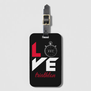 I love triathlon luggage tag