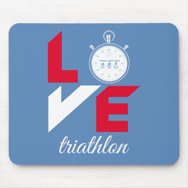 I love triathlon mouse pad (Front)