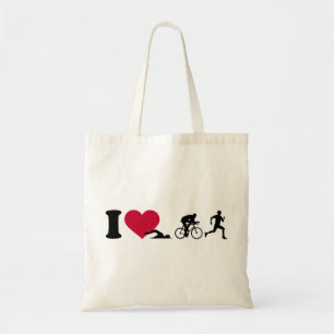 I love triathlon tote bag
