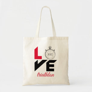 I love triathlon tote bag