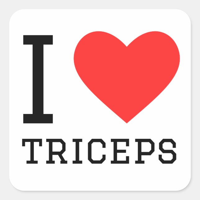 I love triceps square sticker (Front)
