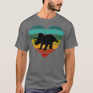 I Love Triceratops Heart Dino Kids Dinosaur T-Shirt