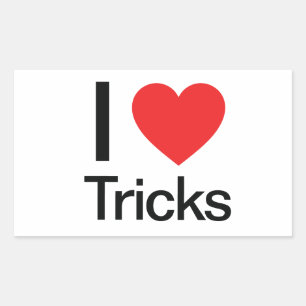 I Love Tricks Rectangular Sticker