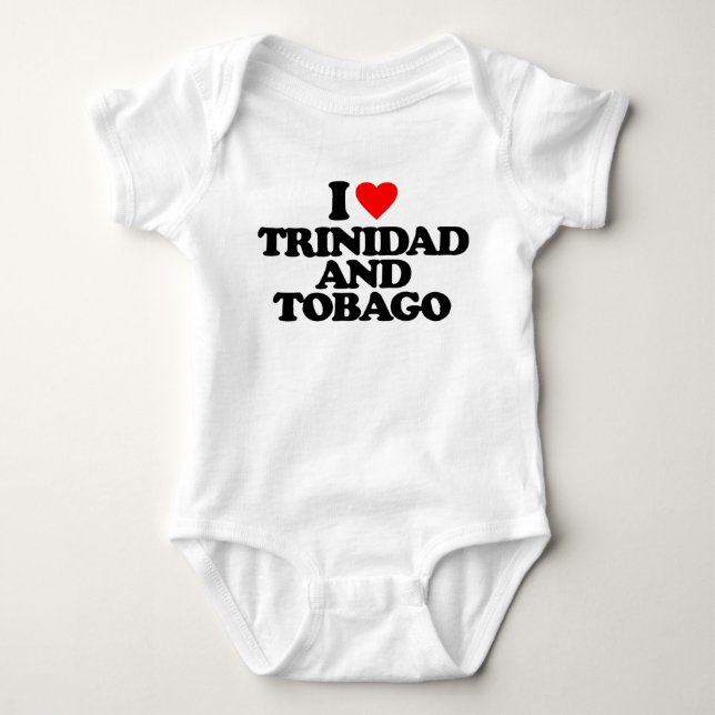 I LOVE TRINIDAD AND TOBAGO BABY BODYSUIT (Front)