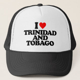 I LOVE TRINIDAD AND TOBAGO TRUCKER HAT