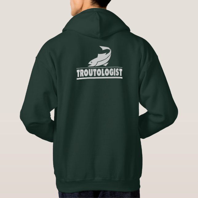 I Love Trout Fishing Hoodie (Back)