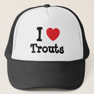 I love Trouts heart custom personalised Trucker Hat