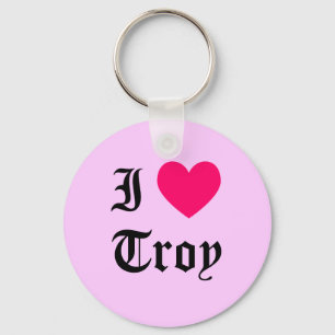 I Love Troy Key Ring
