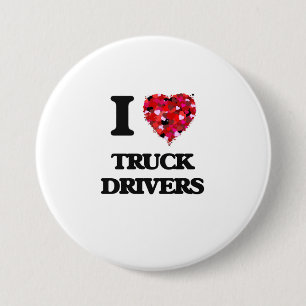I love Truck Drivers 7.5 Cm Round Badge
