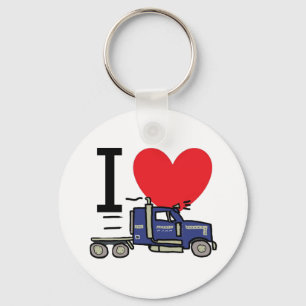 I Love Trucking Key Ring