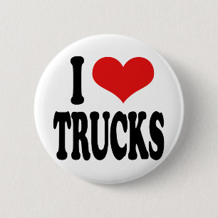 I Love Trucks 6 Cm Round Badge