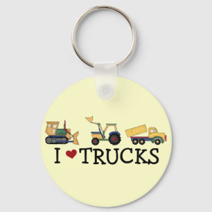 I Love Trucks T-shirts and Gifts Key Ring