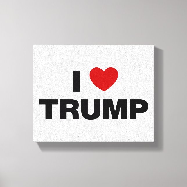 I Love Trump Canvas Print (Front)