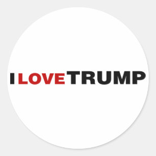 I Love Trump Classic Round Sticker
