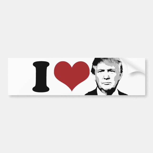 I Love Trump for President Bumper --.png Bumper Sticker (Front)