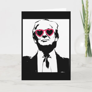 I Love Trump Pink Heart Sungles Punk Rock Rave Usa Card