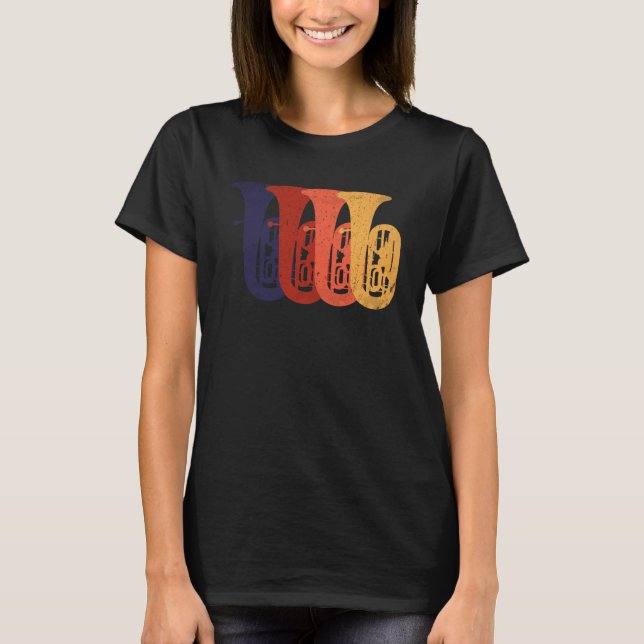 I Love Tuba instrument T-Shirt (Front)