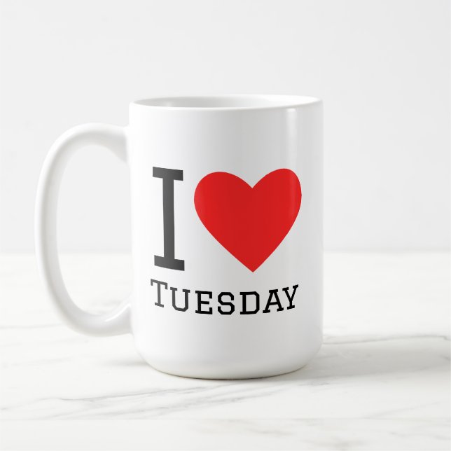 I love tuesday coffee mug (Left)