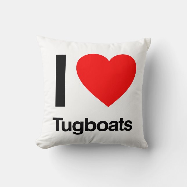 i love tugboats cushion (Front)