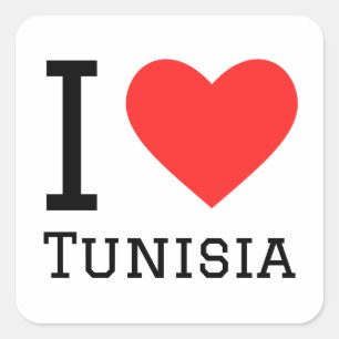 I love Tunisia Square Sticker