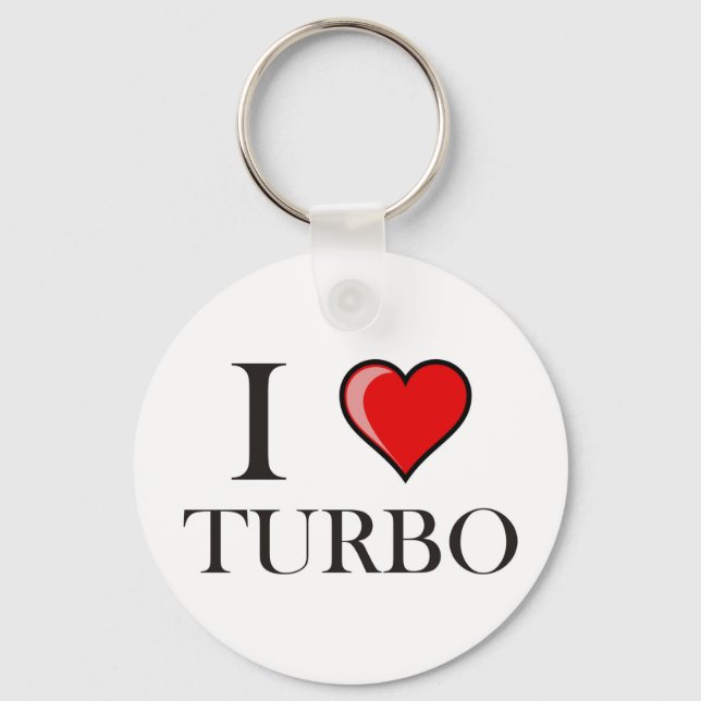 I Love Turbo Key Ring (Front)