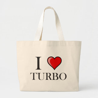I Love Turbo Large Tote Bag