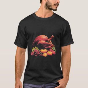 I Love Turkey Design With A Turkey On It Thanksgiv T-Shirt