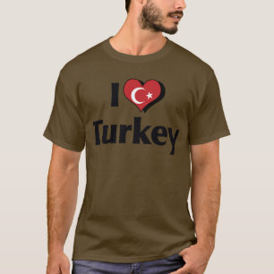 I Love Turkey Flag Shirt
