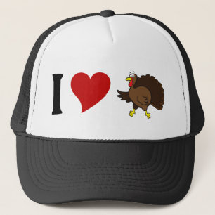 I Love Turkey Trucker Hat